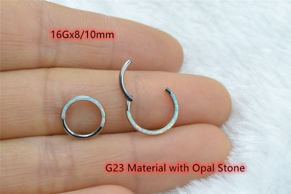 Clicker Ring Seamless - Pierre opale de titane G23, 10