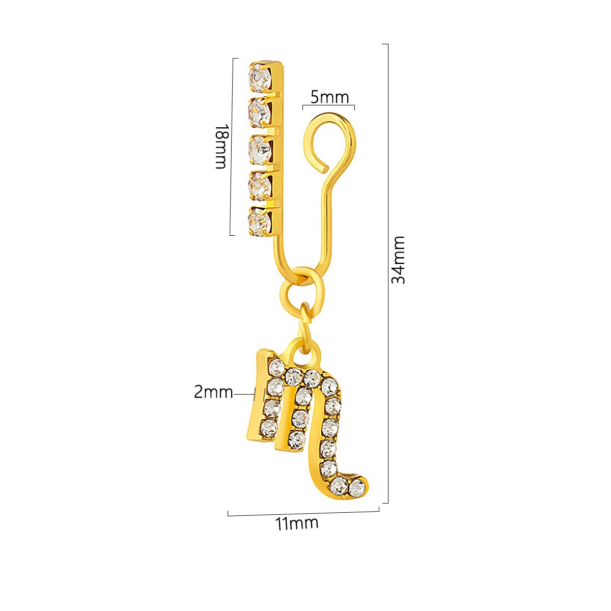 Body Jewelry Ear - Clips d'oreille en métal non perforés,