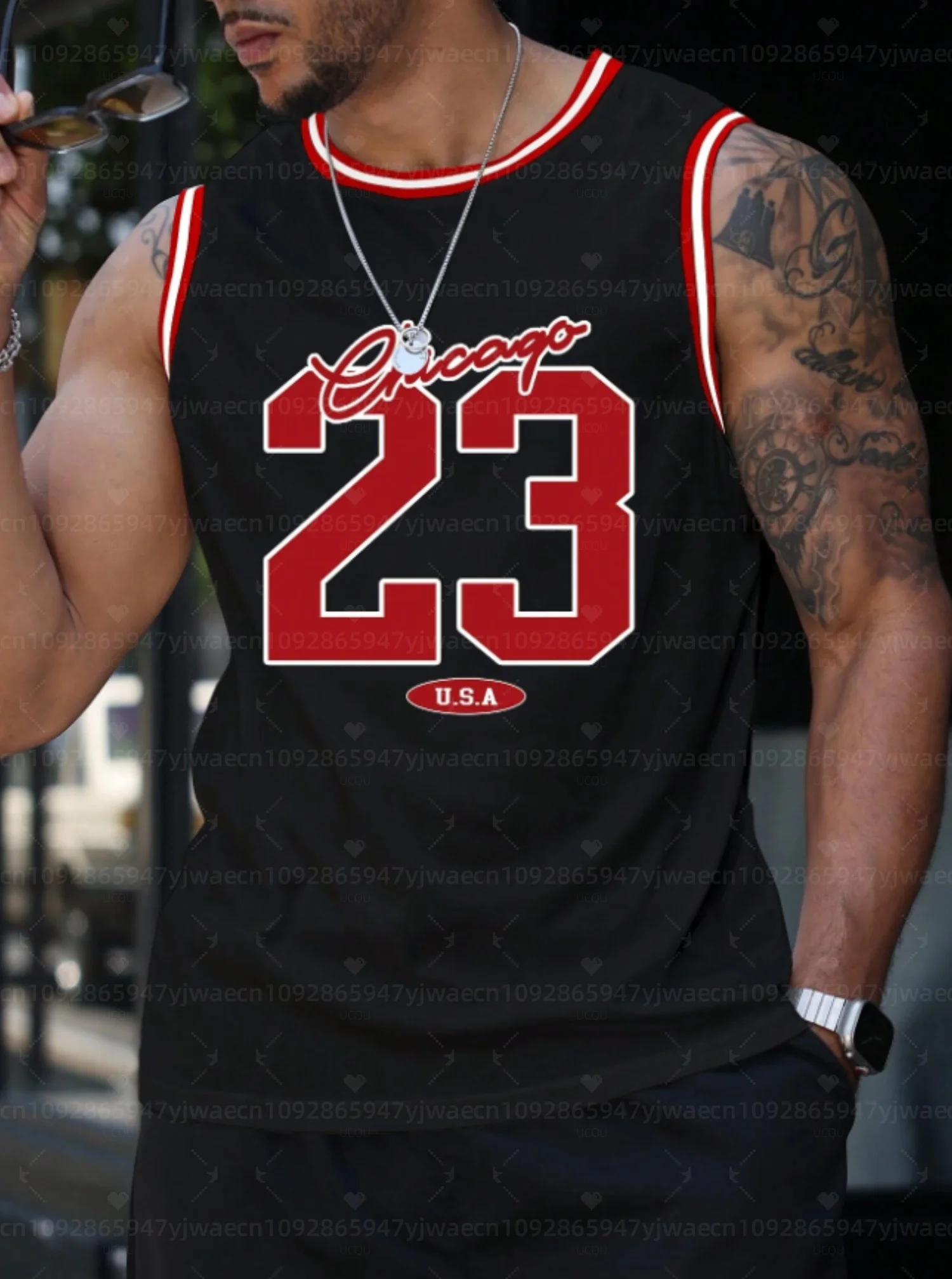 Body Jewelry Chicago - Débardeur de basket-ball graphique unisexe Chicago