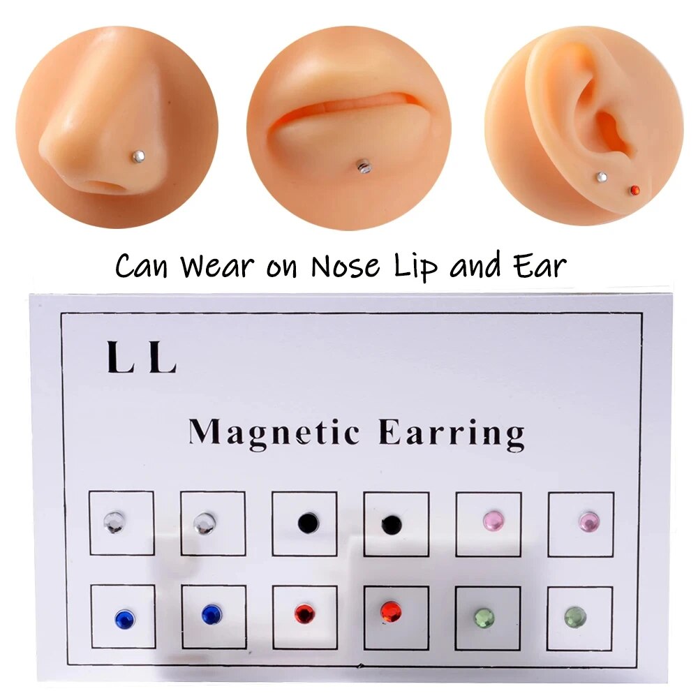 Body Jewelry Ear - 12 pièces/carte faux tricheur Non percé