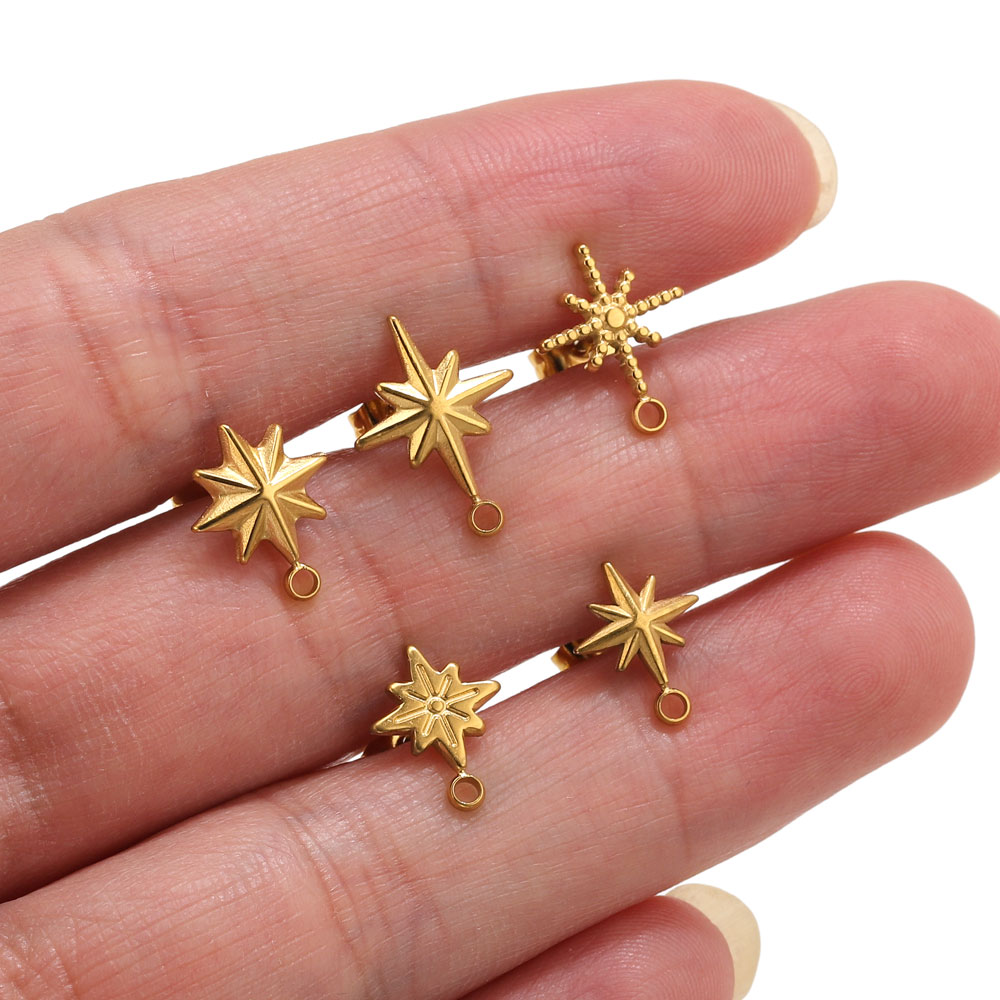 Body Jewelry Ear - 6 pièces Clous d'oreilles étoile en