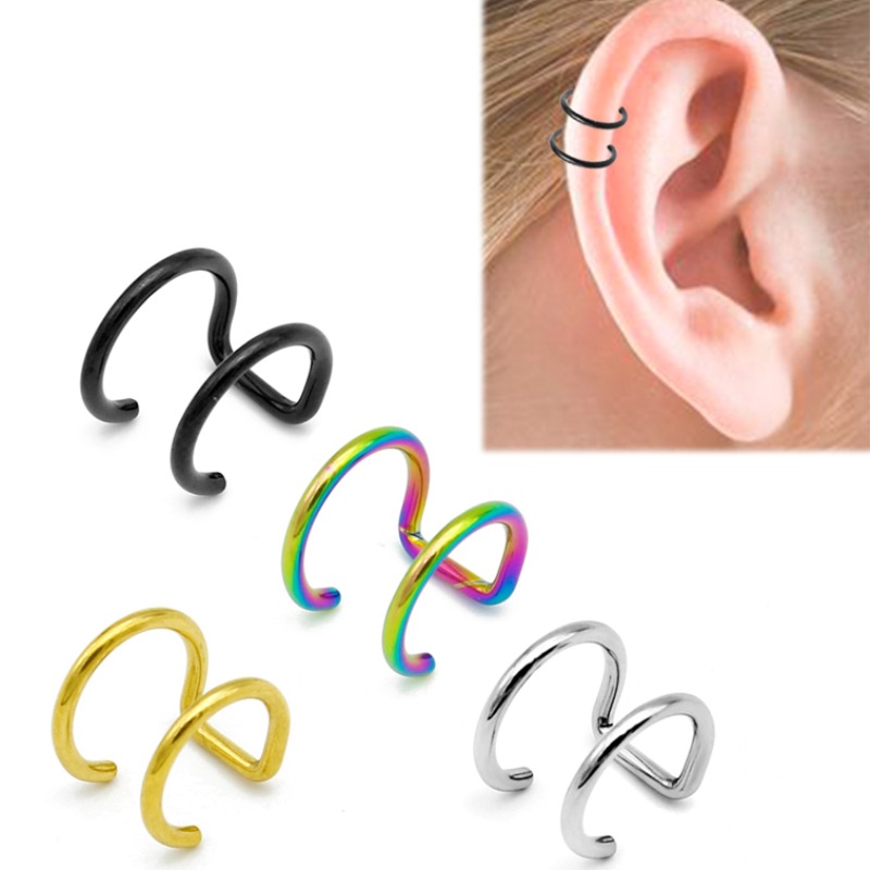 Body Jewelry Ear - 2 pièces Manchette d'oreille à clipser