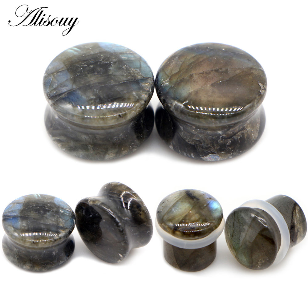 Body Jewelry Ear Gauges - Alisouy-Bouchons d'oreille évasés en labrumen, double,