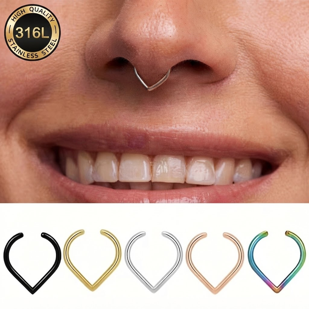 Body Jewelry Ear - Lot de 5 faux anneaux de