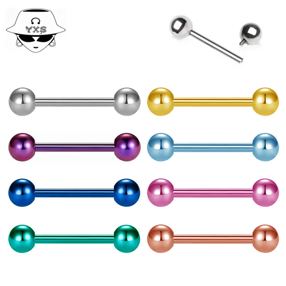 Body Jewelry Implant Grade Titanium - Lot de 2 barres droites en