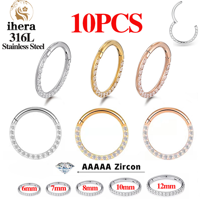 Body Jewelry Ear - 1/10 PIÈCES Anneaux de nez en