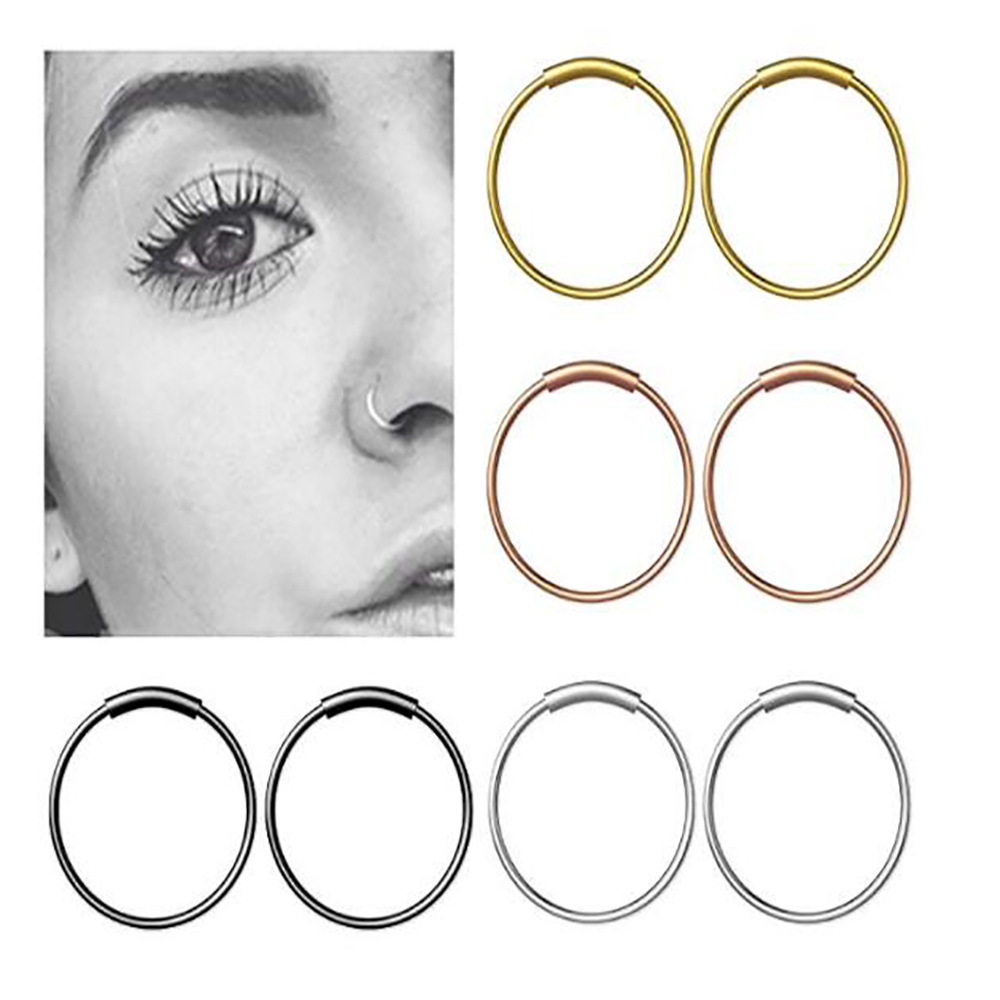 Body Jewelry Ear - Lot de 3 anneaux continus sans