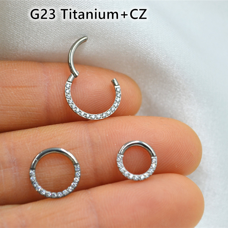10 pièces/lot G23 titane nez s - Clicker Ring Seamless avis et prix