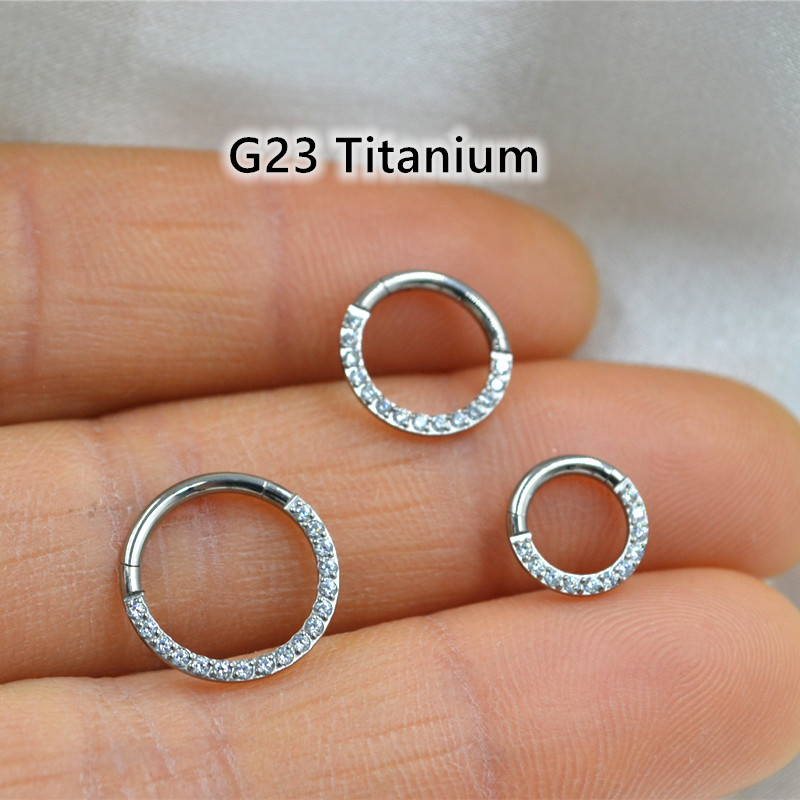 10 pièces/lot G23 titane nez s - Clicker Ring Seamless avis et prix
