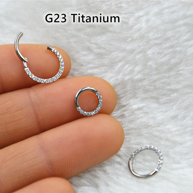 10 pièces/lot G23 titane nez s - Clicker Ring Seamless avis et prix