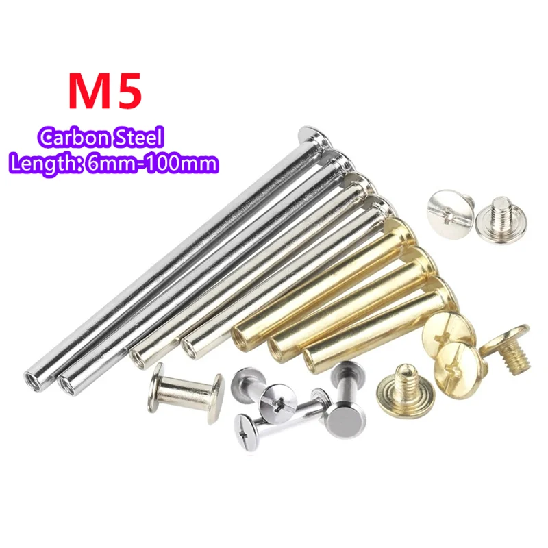 M5x5-100mm doré argent acier a - Body Jewelry Chicago avis et prix