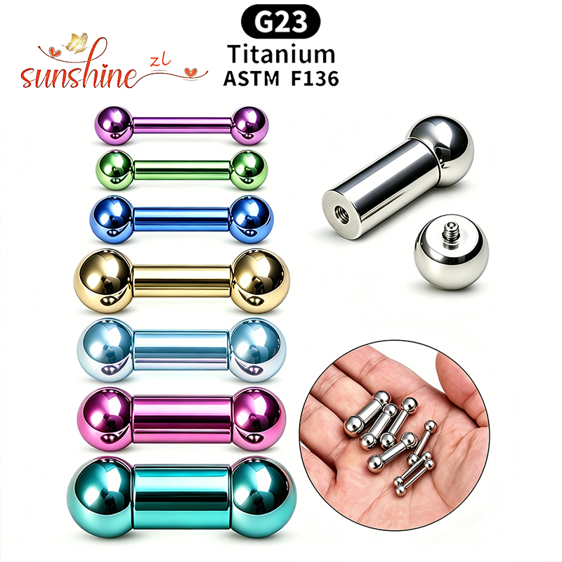 Barres droites en titane de qu - Body Jewelry Implant Grade Titanium avis et prix