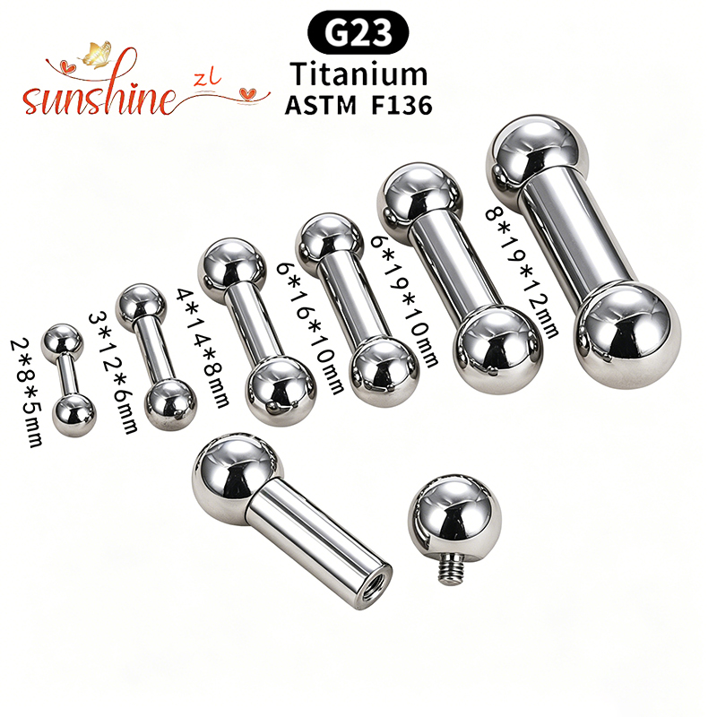 Barres droites en titane de qu - Body Jewelry Implant Grade Titanium avis et prix