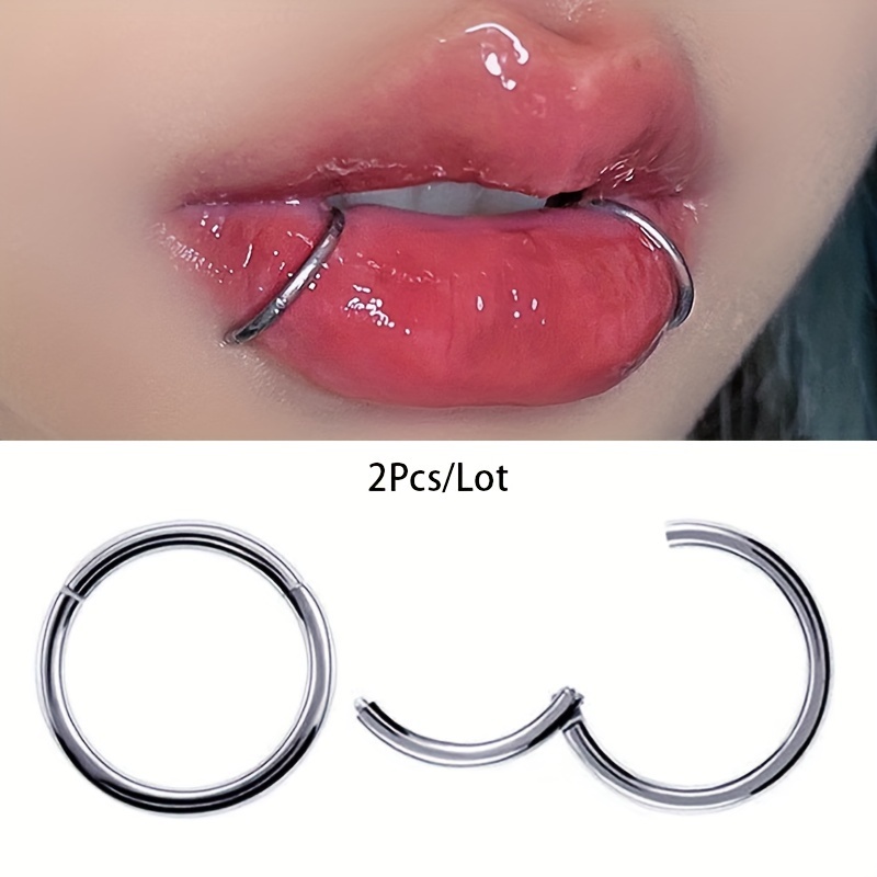 2pcs sans soudure en acier ino - Clicker Ring Seamless avis et prix