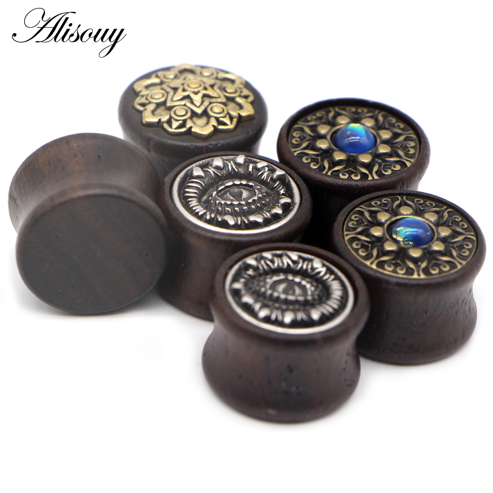 Alisouy 2 pièces bouchons d'or - Body Jewelry Ear Gauges avis et prix