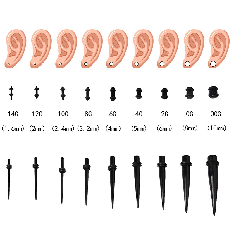 Ensemble de jauges d'oreille à - Body Jewelry Ear Gauges avis et prix
