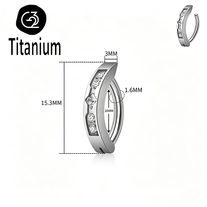 Anneau de nombril en titane AS - Body Jewelry Implant Grade Titanium avis et prix