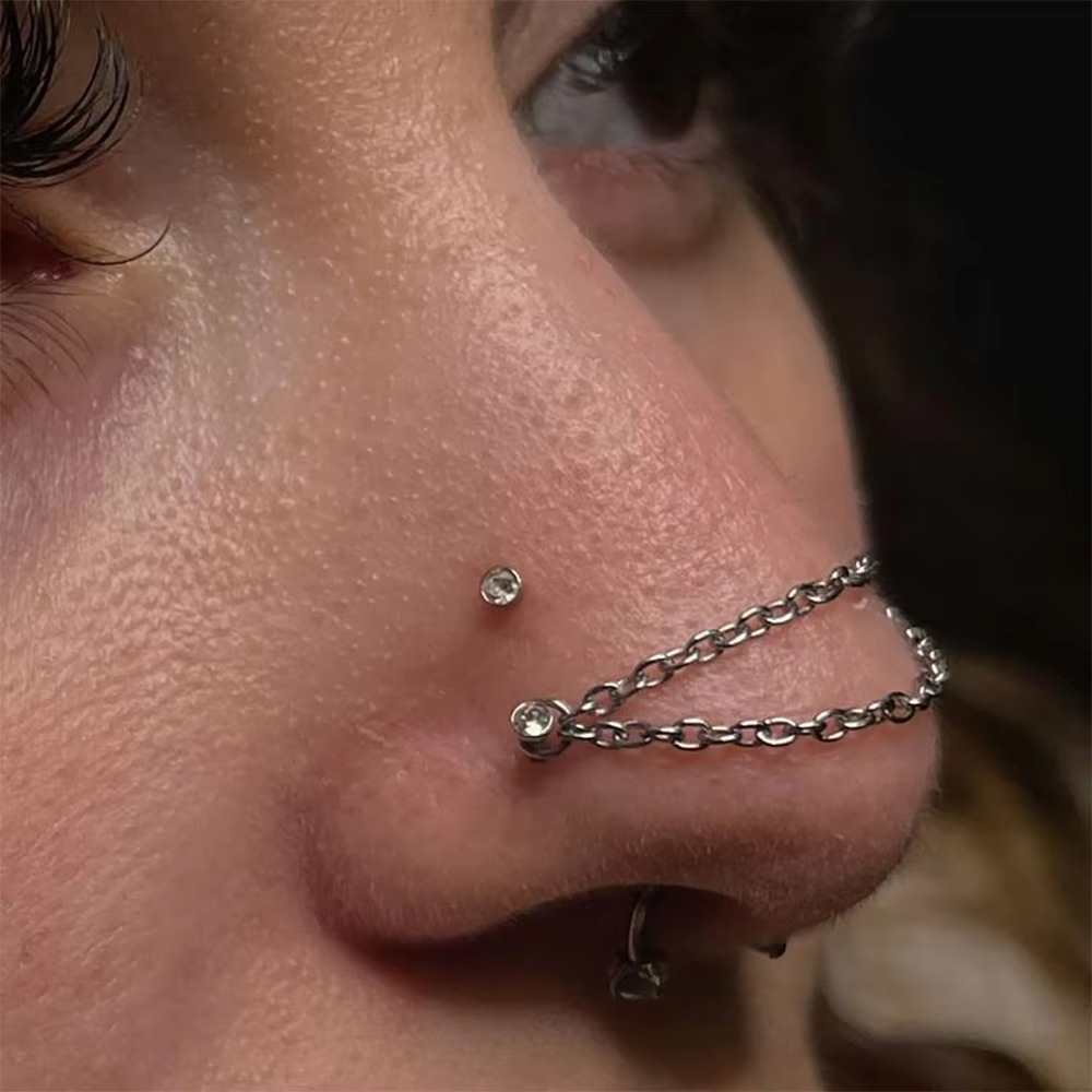 Chaîne de nez en titane tendan - Body Jewelry Ear avis et prix