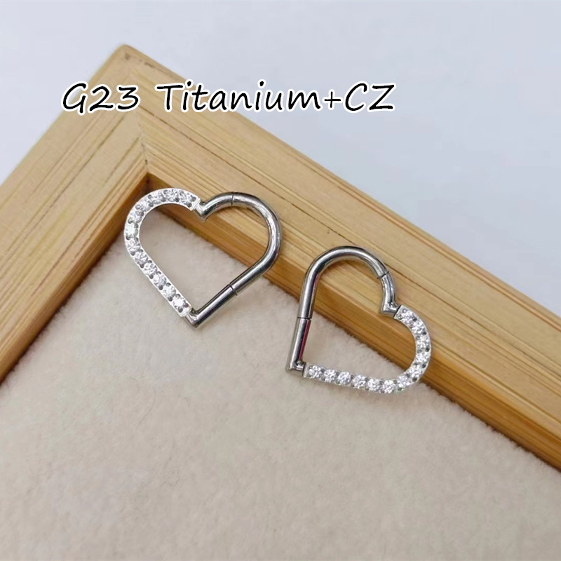 10 pièces/lot G23 titane coeur - Clicker Ring Seamless avis et prix