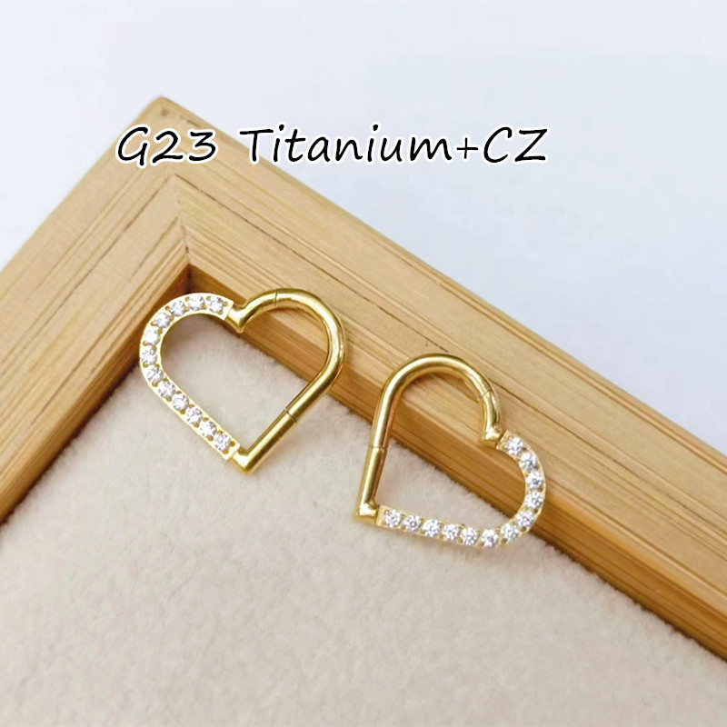 10 pièces/lot G23 titane coeur - Clicker Ring Seamless avis et prix