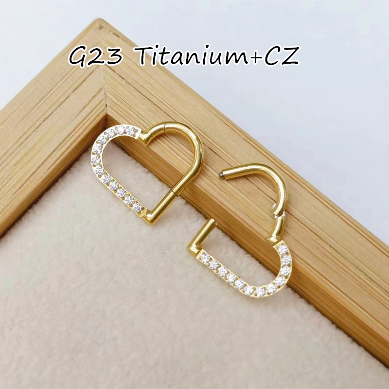 10 pièces/lot G23 titane coeur - Clicker Ring Seamless avis et prix