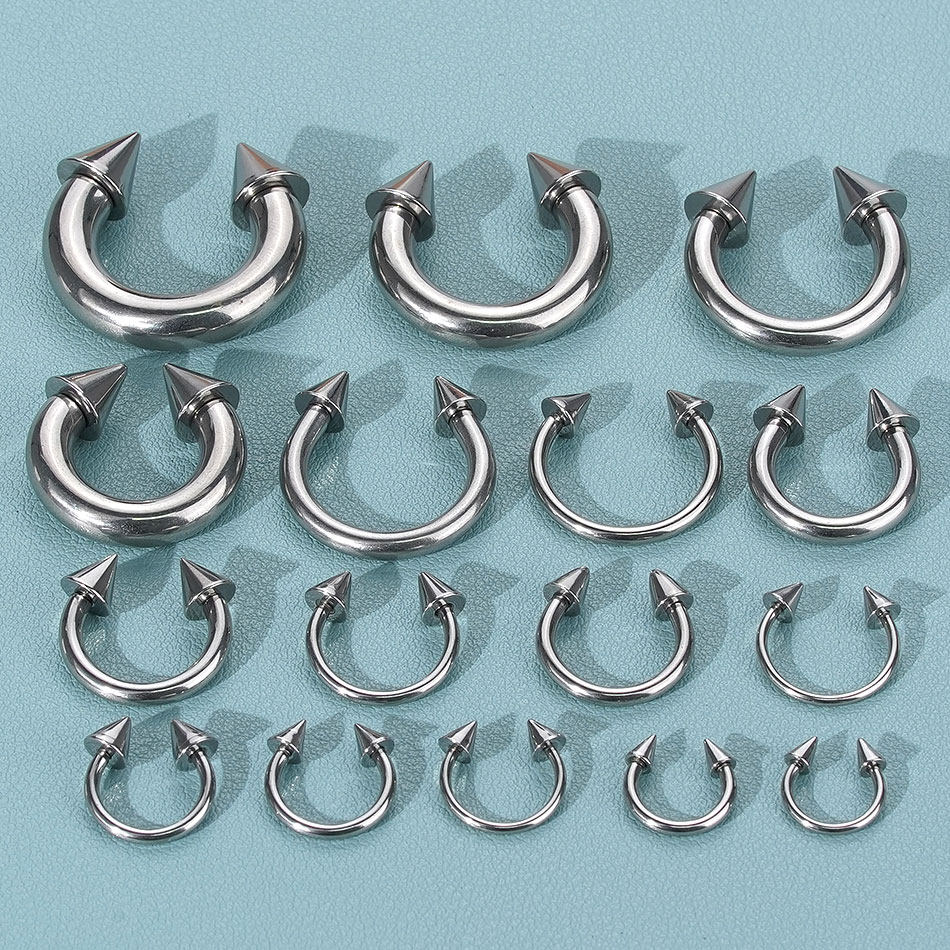 Anneau en fer à cheval en acie - Body Jewelry Ear Gauges avis et prix